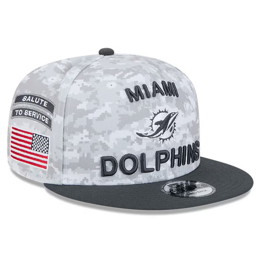 MIAMI DOLPHINS 2024 NFL SALUTE TO SERVICE 9FIFTY SNAPBACK HAT