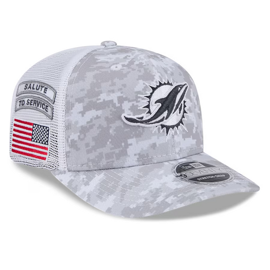 MIAMI DOLPHINS 2024 NFL SALUTE TO SERVICE 9SEVENTY STRETCH-SNAPBACK HAT