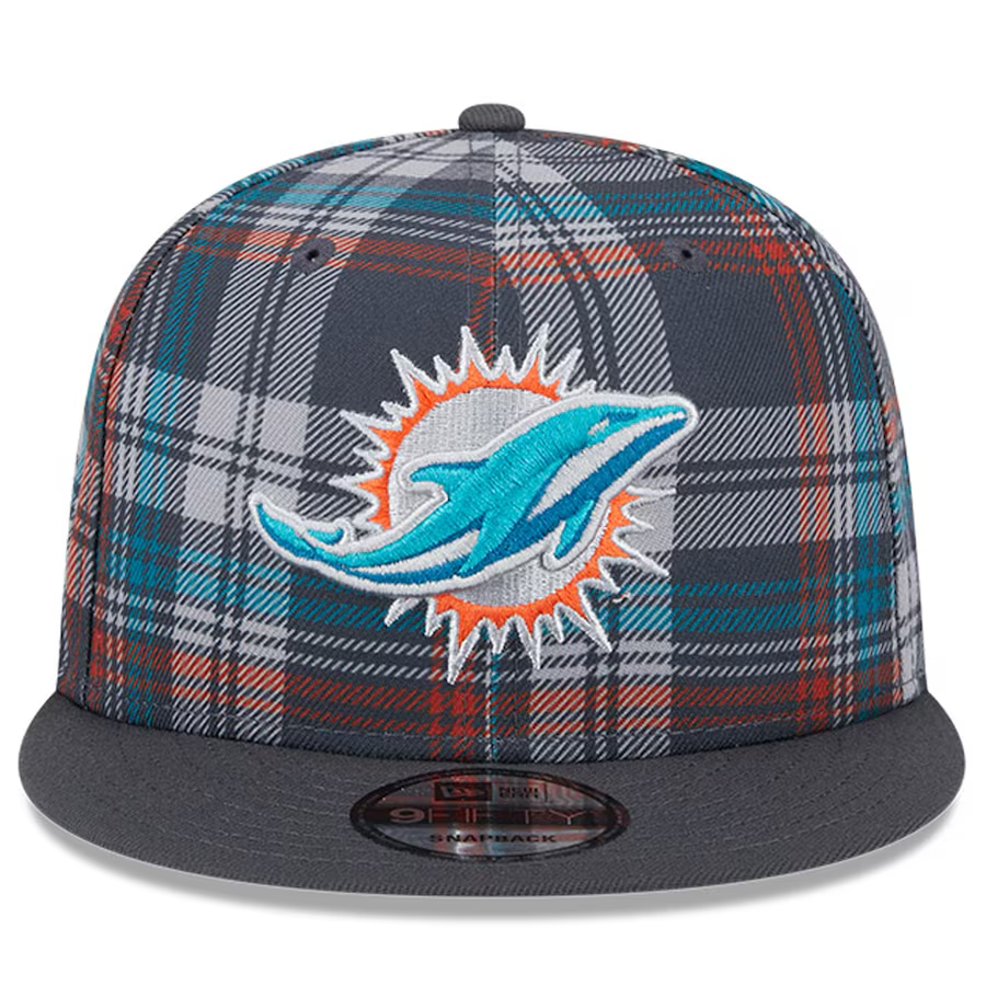 MIAMI DOLPHINS 2024 NFL SIDELINE STATEMENT 9FIFTY SNAPBACK HAT - GRAY