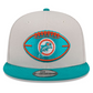 MIAMI DOLPHINS 2024 NFL SIDELINE HISTORIC 9FIFTY SNAPBACK HAT - STONE/AQUA