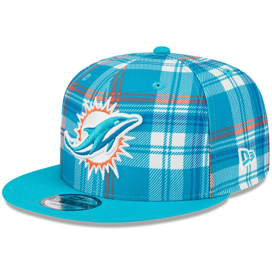 MIAMI DOLPHINS 2024 NFL SIDELINE STATEMENT 9FIFTY SNAPBACK HAT - AQUA