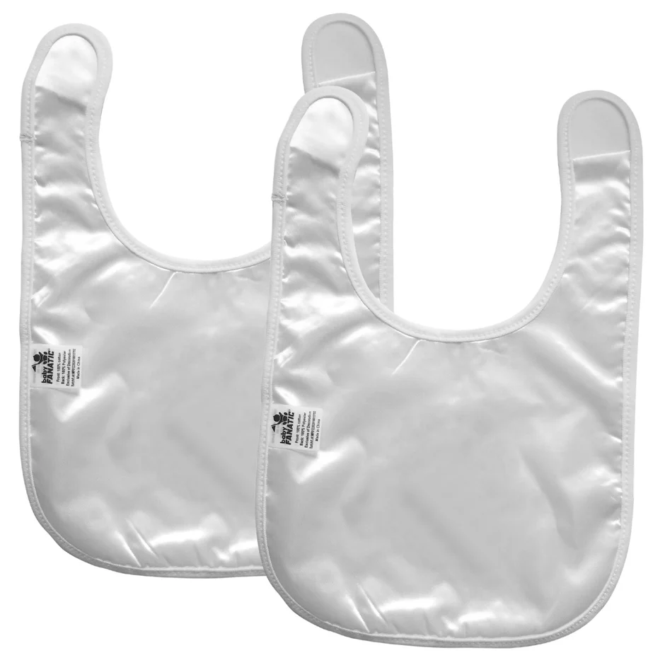 MIAMI DOLPHINS BABY BIBS - 2 PACK - WHITE/WHITE