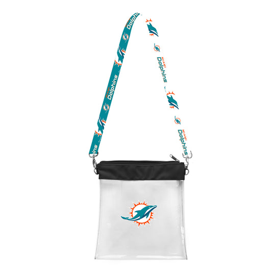 MIAMI DOLPHINS CLEAR STADIUM PATTERN STRAP BAG