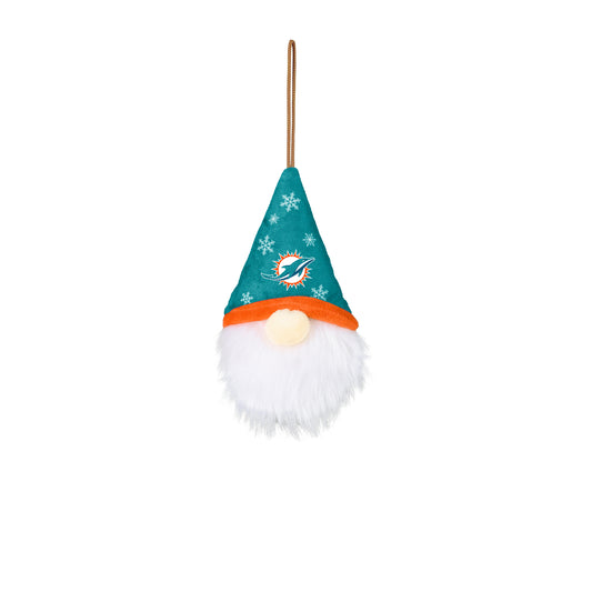 MIAMI DOLPHINS PLUSH GNOME ORNAMENT - SNOWFLAKE