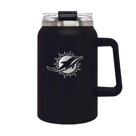 MIAMI DOLPHINS THE COACH 50OZ INSULATED HYDRATION MUG - BLACK