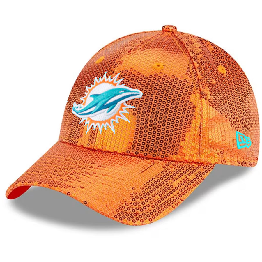 MIAMI DOLPHINS WOMEN'S SEQUIN 9FORTY ADJUSTABLE HAT