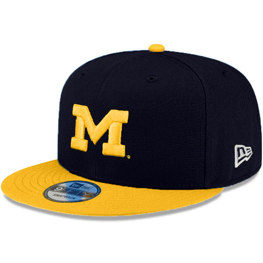 MICHIGAN WOLVERINES TWO-TONE EVERGREEN 9FIFTY SNAPBACK HAT - NAVY/YELLOW