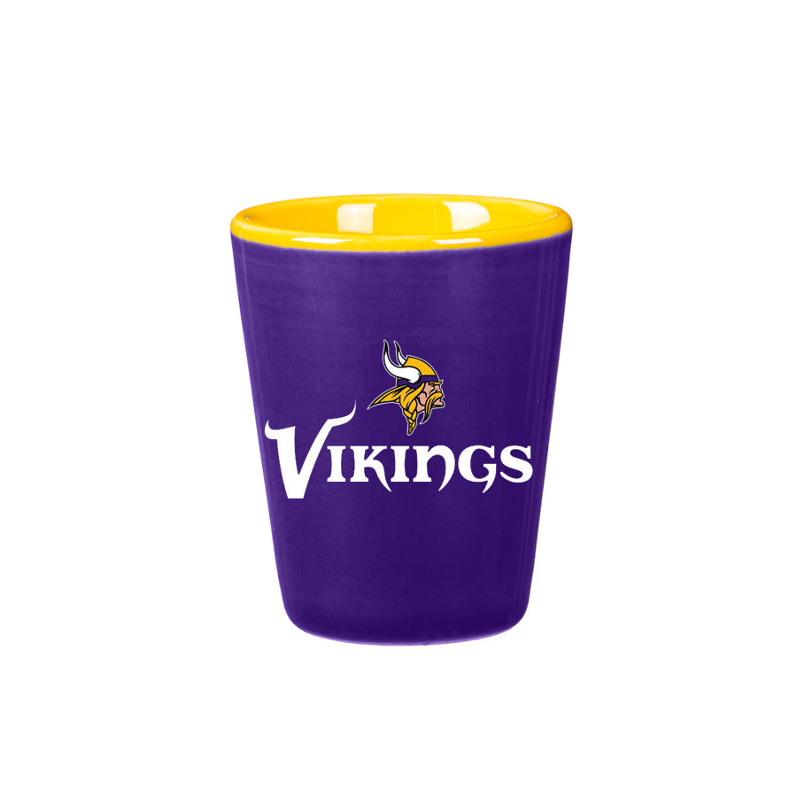 MINNESOTA VIKINGS 2 OZ. TEAM SHOT GLASS - CERAMIC