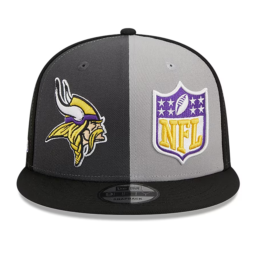 Men's New Era Stone/Purple Minnesota Vikings 2023 Salute to Service Low Profile 9FIFTY Snapback Hat