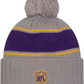 MINNESOTA VIKINGS 2024 NFL SIDELINE CUFFED KNIT BEANIE WITH POM - GRAPHITE