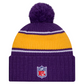 MINNESOTA VIKINGS 2024 NFL SIDELINE CUFFED KNIT BEANIE WITH POM - PURPLE