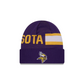 MINNESOTA VIKINGS 2024 NFL SIDELINE WEATHER TECH CUFFED KNIT BEANIE