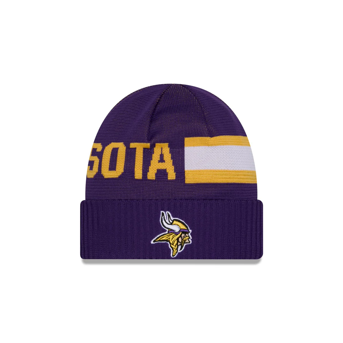 MINNESOTA VIKINGS 2024 NFL SIDELINE WEATHER TECH CUFFED KNIT BEANIE