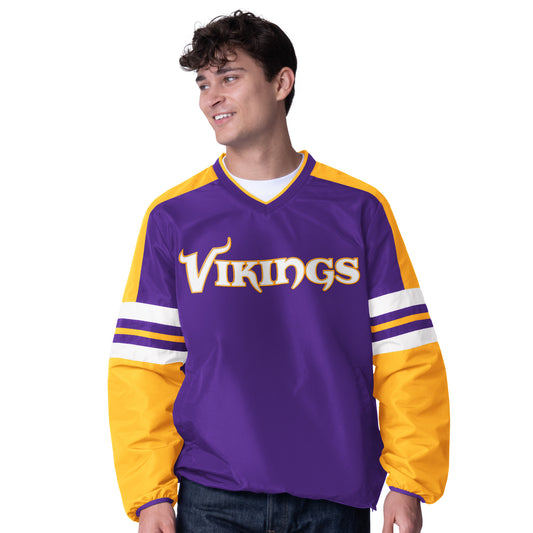 MINNESOTA VIKINGS MEN'S HIGH HEAT 1 PULLOVER JACKET - PURPLE/GOLD