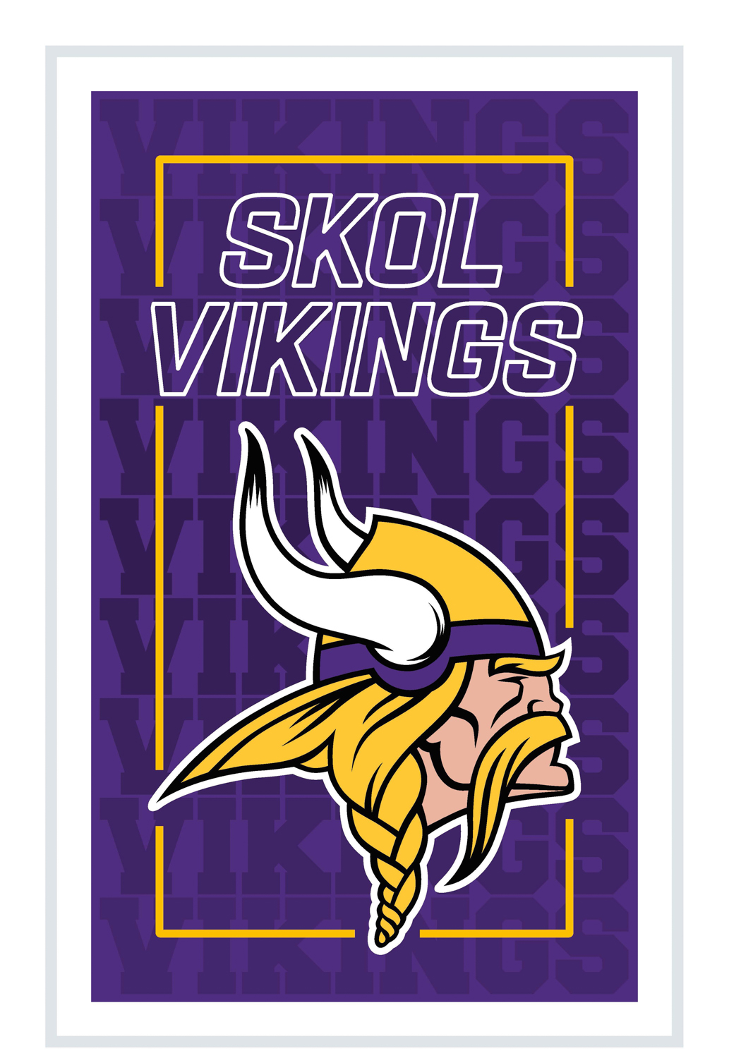 MINNESOTA VIKINGS RECTANGLE NEOLITE LED WALL DECOR