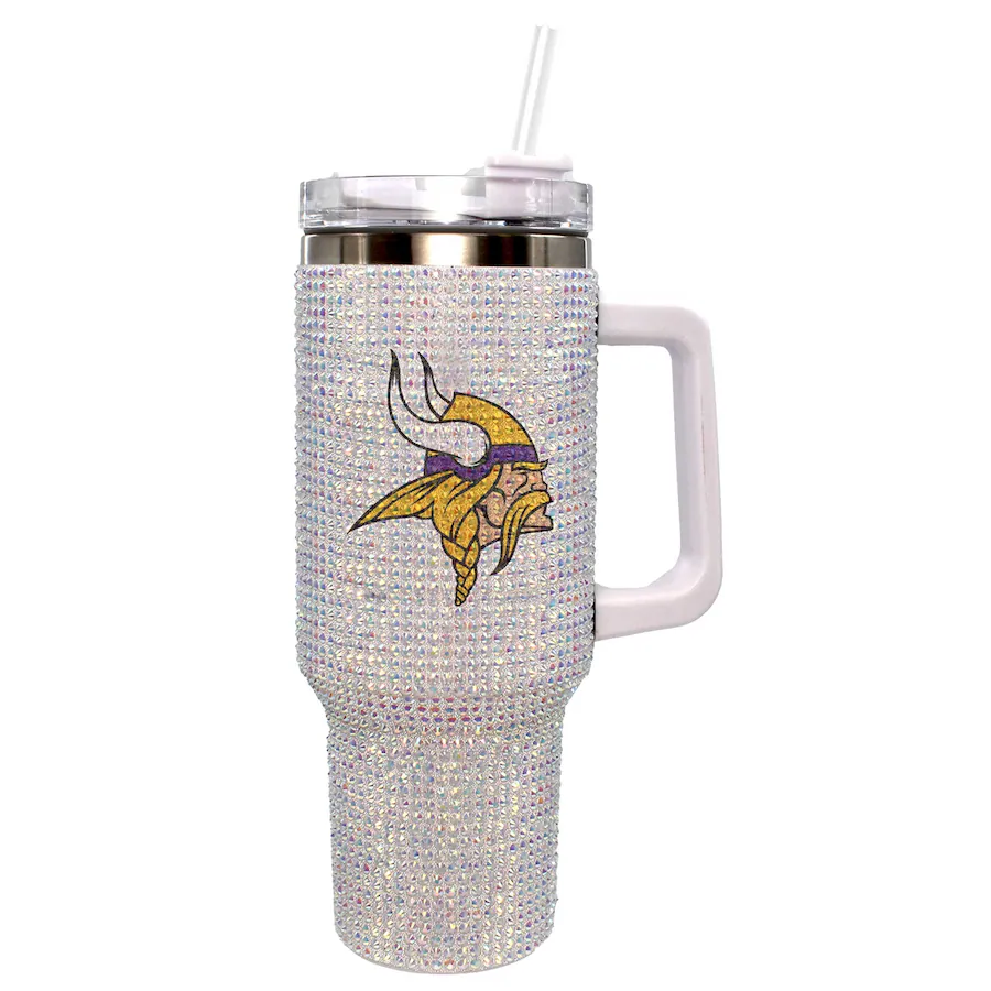 MINNESOTA VIKINGS THE MEMORY COMPANY 40 OZ BLING COLOSSAL TUMBLER