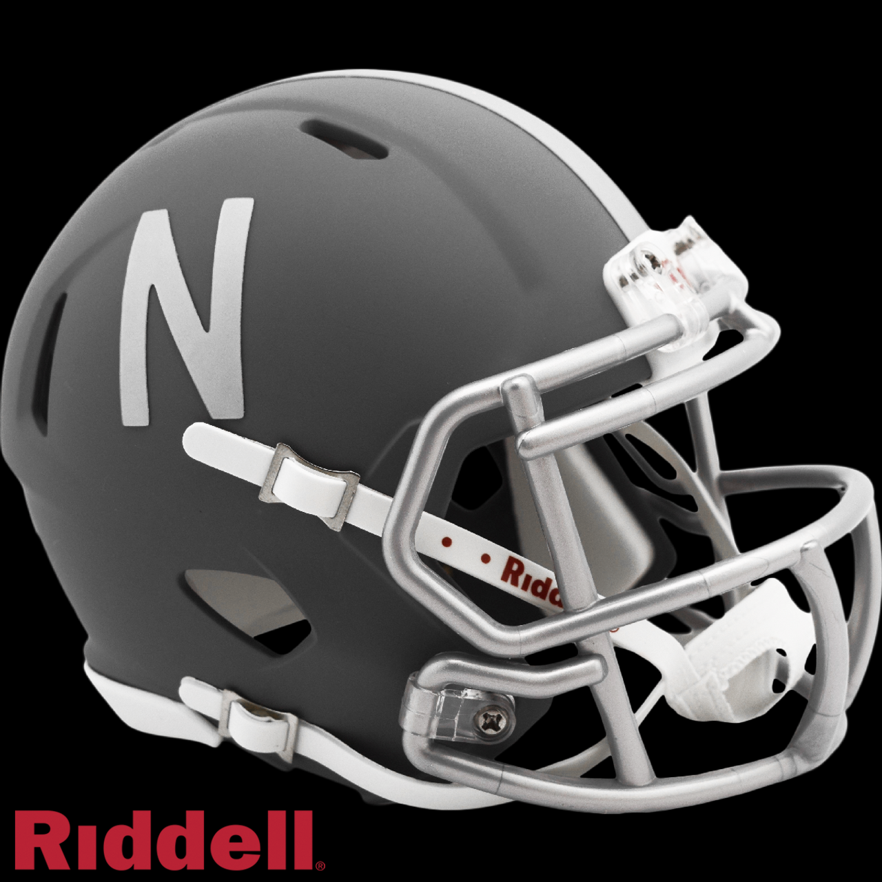 NEBRASKA CORNHUSKERS RIDDELL MINI SPEED HELMET - SLATE