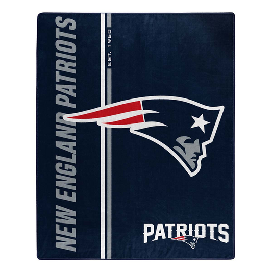 NEW ENGLAND PATRIOTS L-SIDE 50"X60" RASCHEL THROW BLANKET