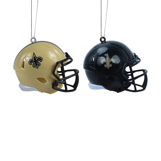 NEW ORLEANS SAINTS 2 PACK ABS HELMET ORNAMENT SET