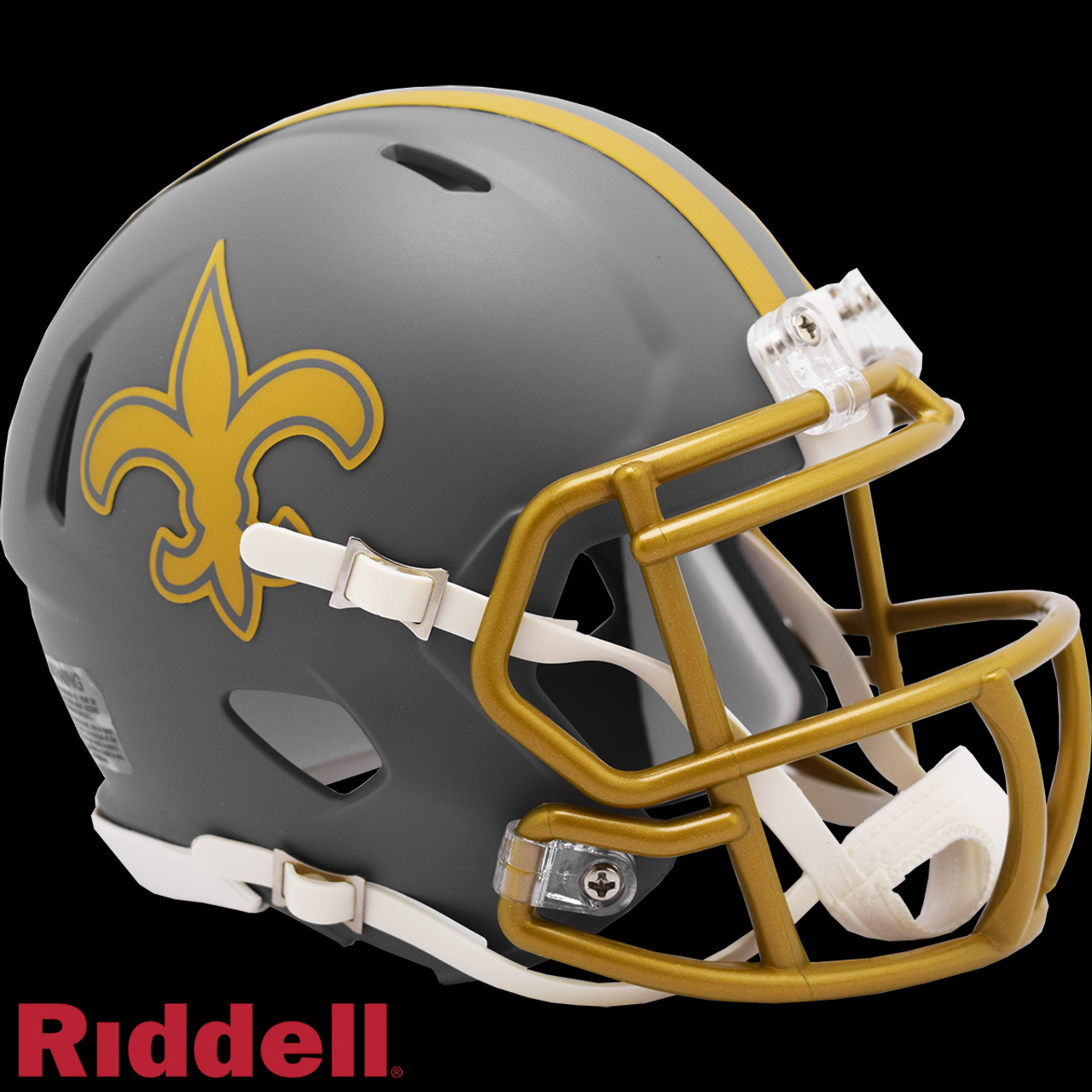 NEW ORLEANS SAINTS RIDDELL MINI SPEED HELMET - SLATE