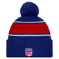 NEW YORK GIANTS 2024 NFL SIDELINE CUFFED KNIT BEANIE WITH POM - BLUE