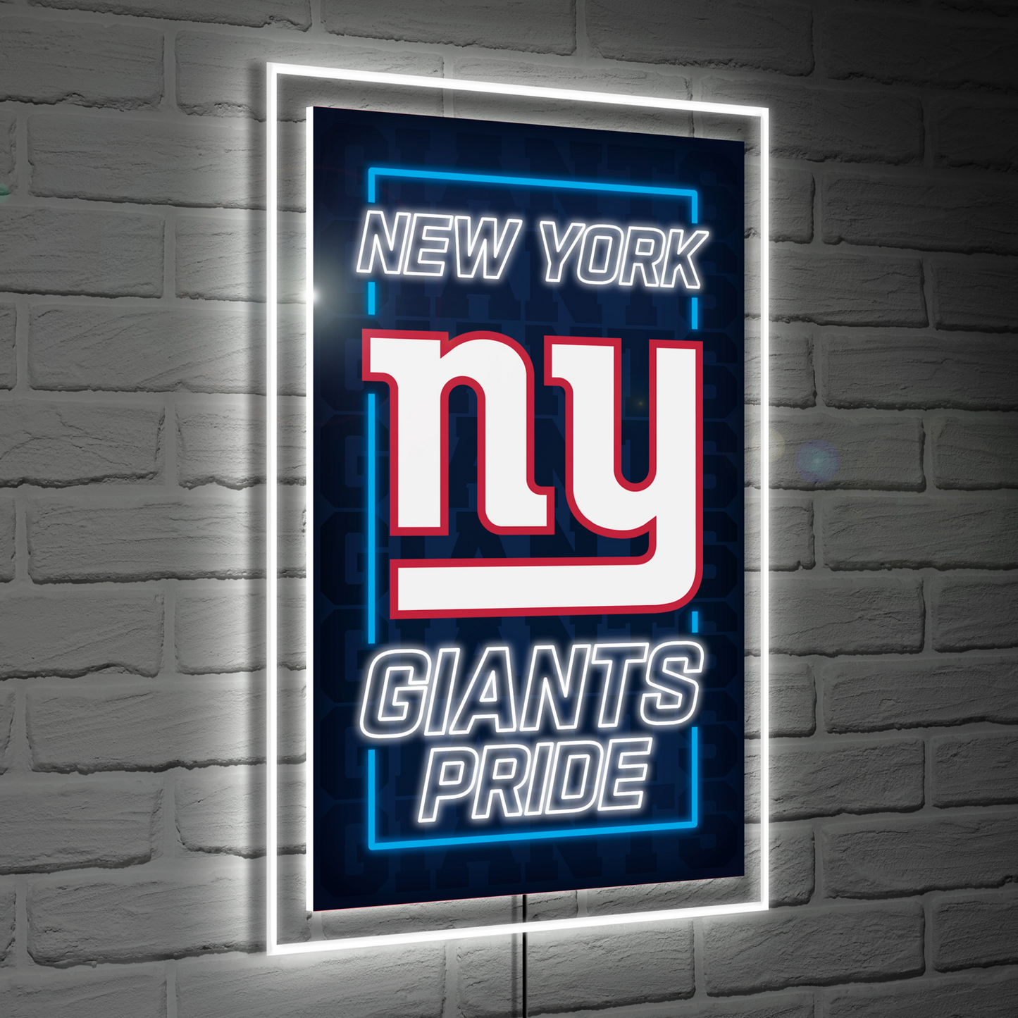 NEW YORK GIANTS RECTANGLE NEOLITE LED WALL DECOR