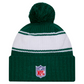 NEW YORK JETS 2024 NFL SIDELINE CUFFED KNIT BEANIE WITH POM - GREEN