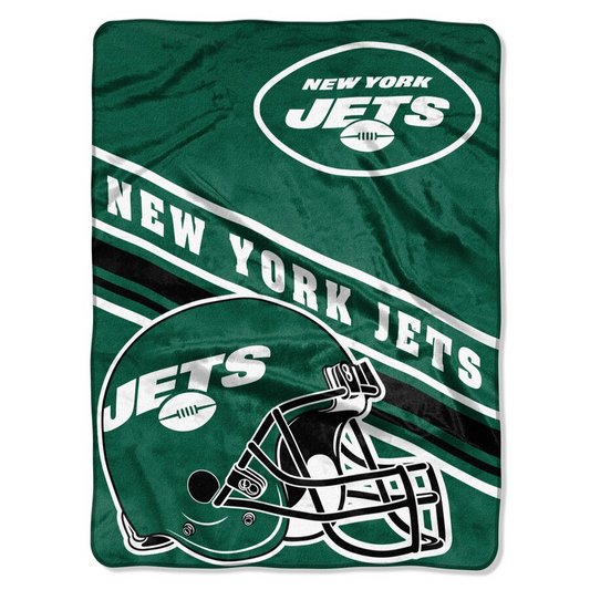 NEW YORK JETS TEAM 60"X80" ROYAL PLUSH RASCHEL BLANKET