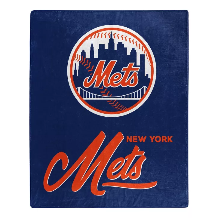 NEW YORK METS SIGNATURE 50"X60" RASCHEL THROW BLANKET