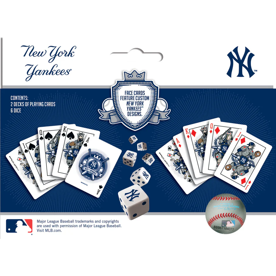 NEW YORK YANKEES 2-PACK CARD AND DICE SET