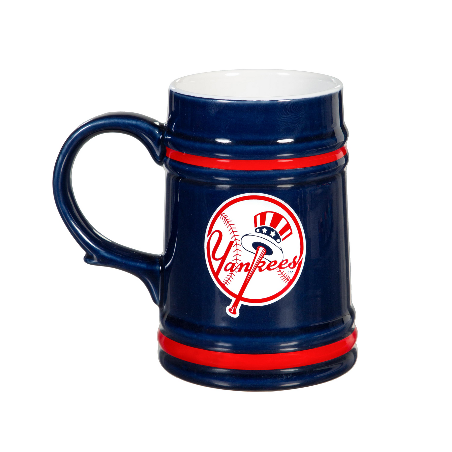 NEW YORK YANKEES 24OZ CERAMIC STEIN CUP WITH GIFT BOX