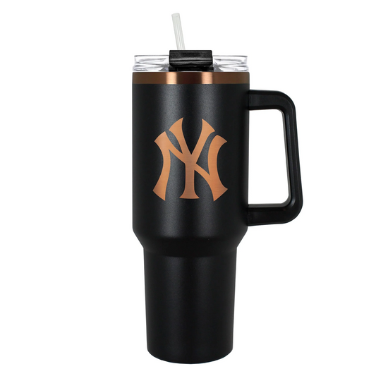 NEW YORK YANKEES 40OZ. COLOSSUS TRAVEL MUG - BLACK/COPPER