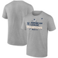 NEW YORK YANKEES MEN'S 2024 AMERICAN LEAGUE CHAMPIONS LOCKER ROOM T-SHIRT - GRAY