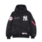 NEW YORK YANKEES MEN'S NEWERA X ALPHA INDUSTRIES L-2B HOODED BOMBER JACKET - BLACK