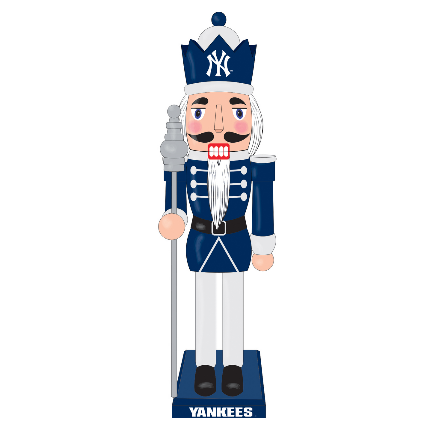 NEW YORK YANKEES 12" WOODEN NUTCRACKER STATUE