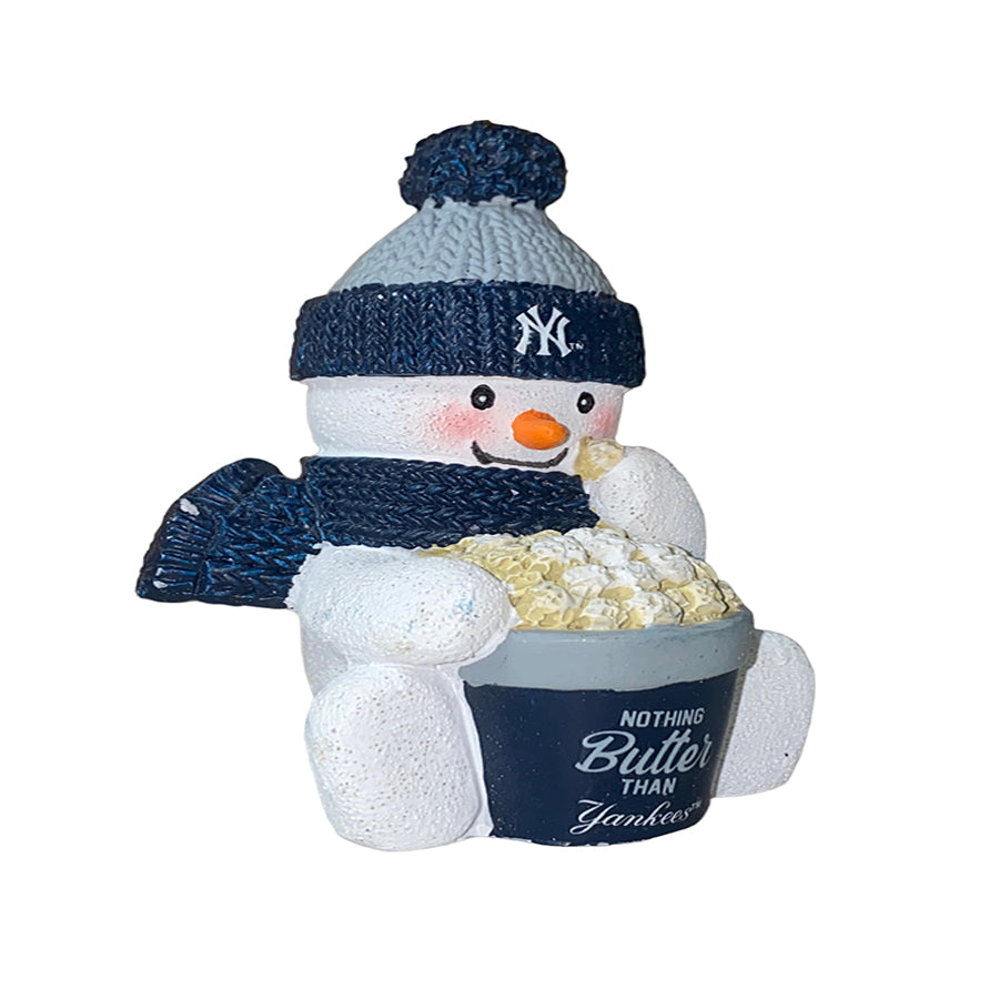 NEW YORK YANKEES POPCORN SNOWMAN ORNAMENT