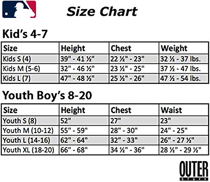 Outerstuff MLB Youth Boys (8-20) Home Team Replica Baseball Jersey