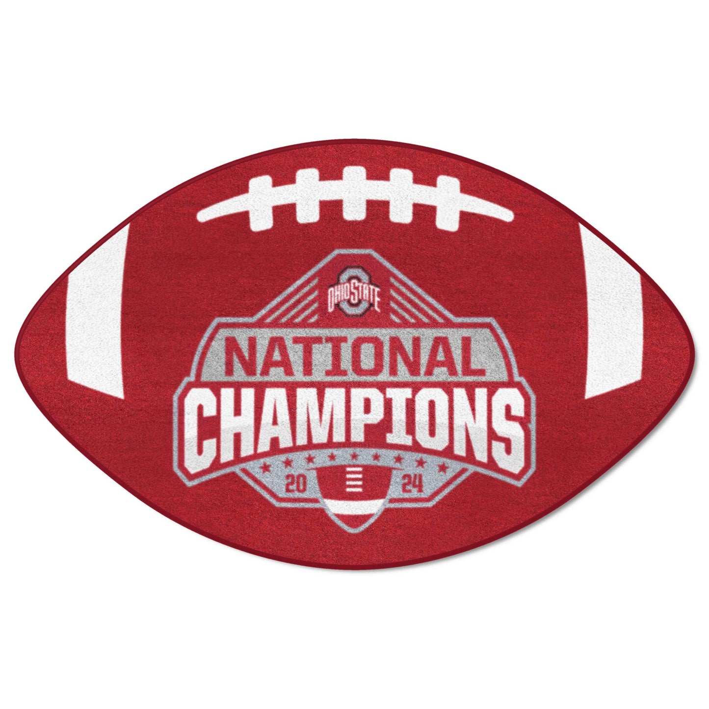 OHIO STATE BUCKEYES 2024 NCAA NATIONAL CHAMPIONS 20.5" X 32.5" FOOTBALL RUG