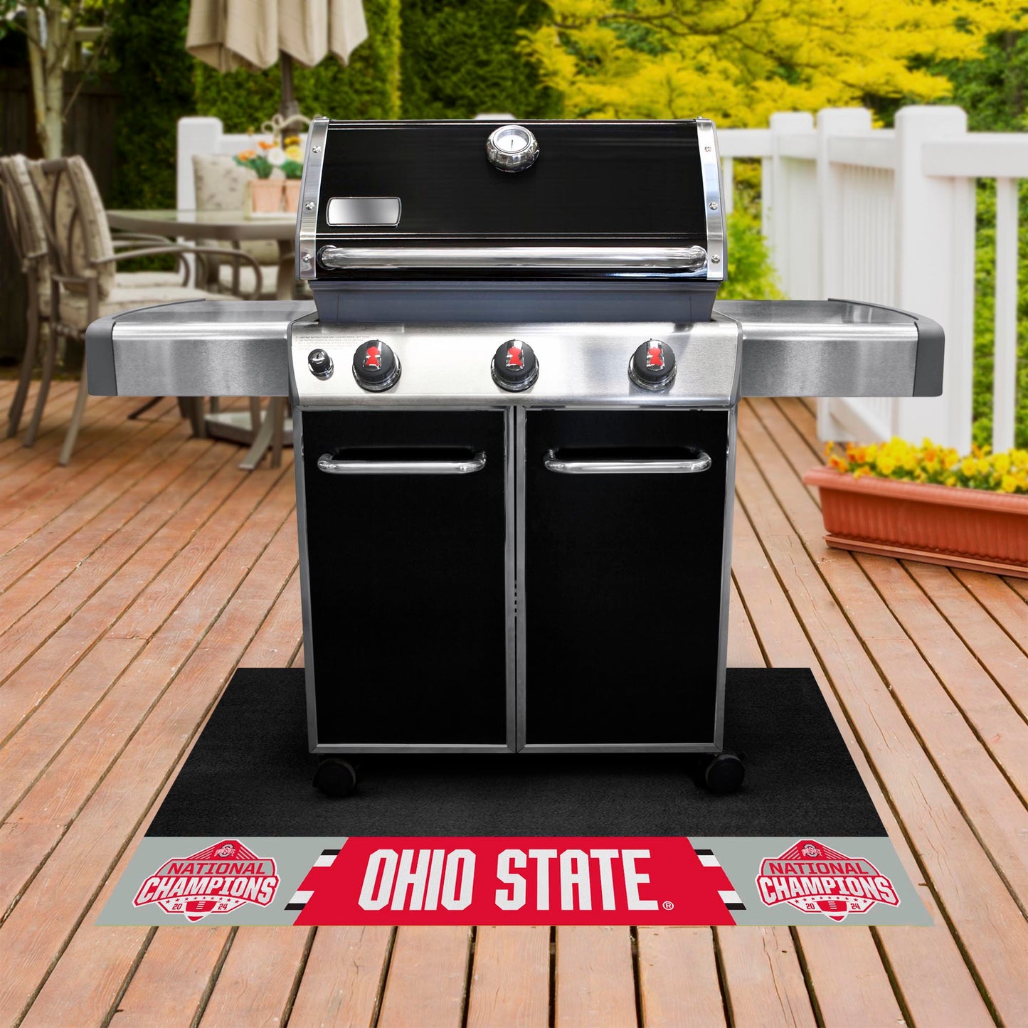 OHIO STATE BUCKEYES 2024 NCAA NATIONAL CHAMPIONS 26" X 42" GRILL MAT