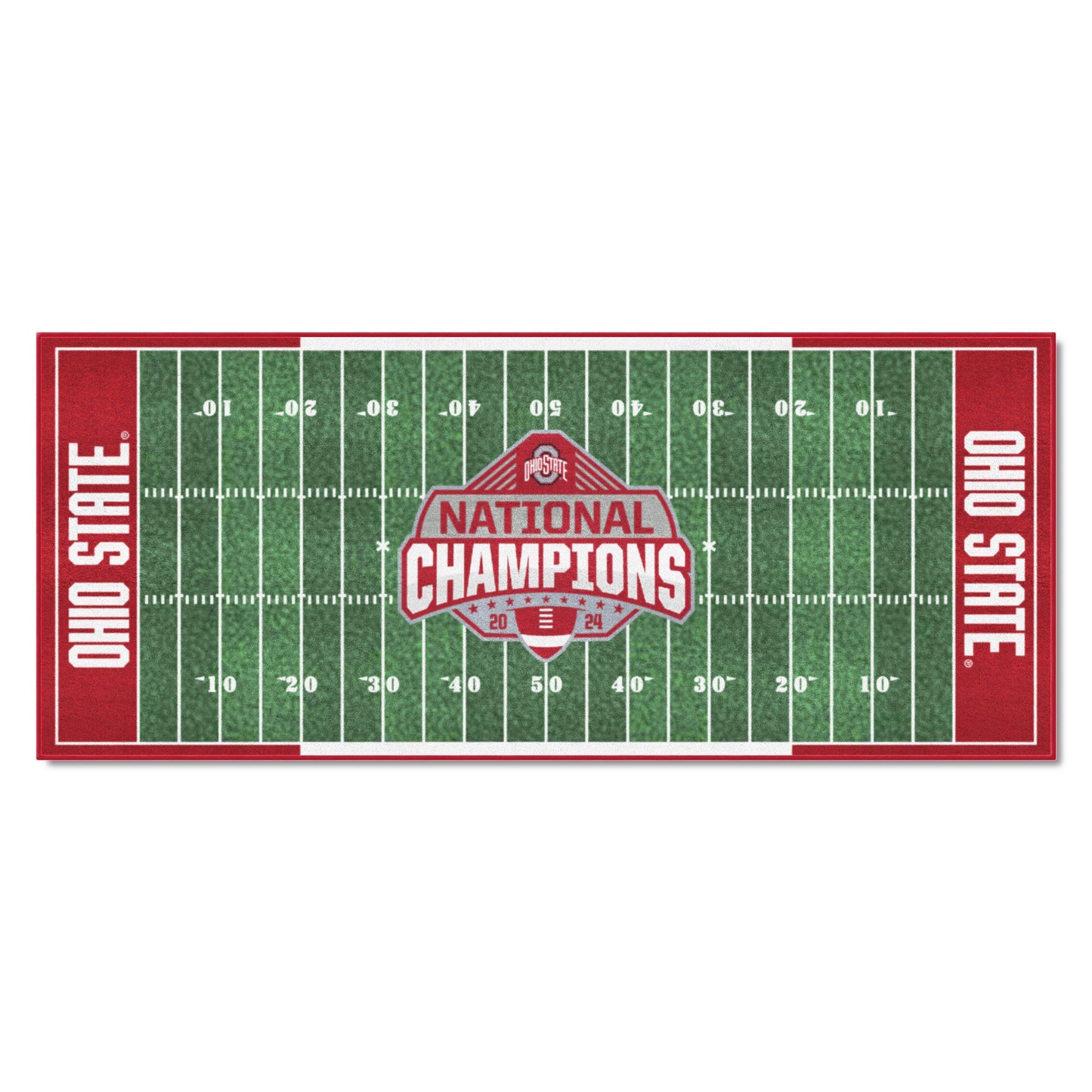 OHIO STATE BUCKEYES 2024 NCAA NATIONAL CHAMPIONS 30" X 72" FOOTBALL RUNNER