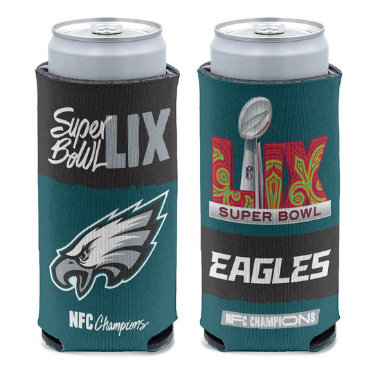 PHILADELPHIA EAGLES 2024 NFC CONFERENCE CHAMPIONS 12 OZ SLIM CAN COOLER - CHAMPS