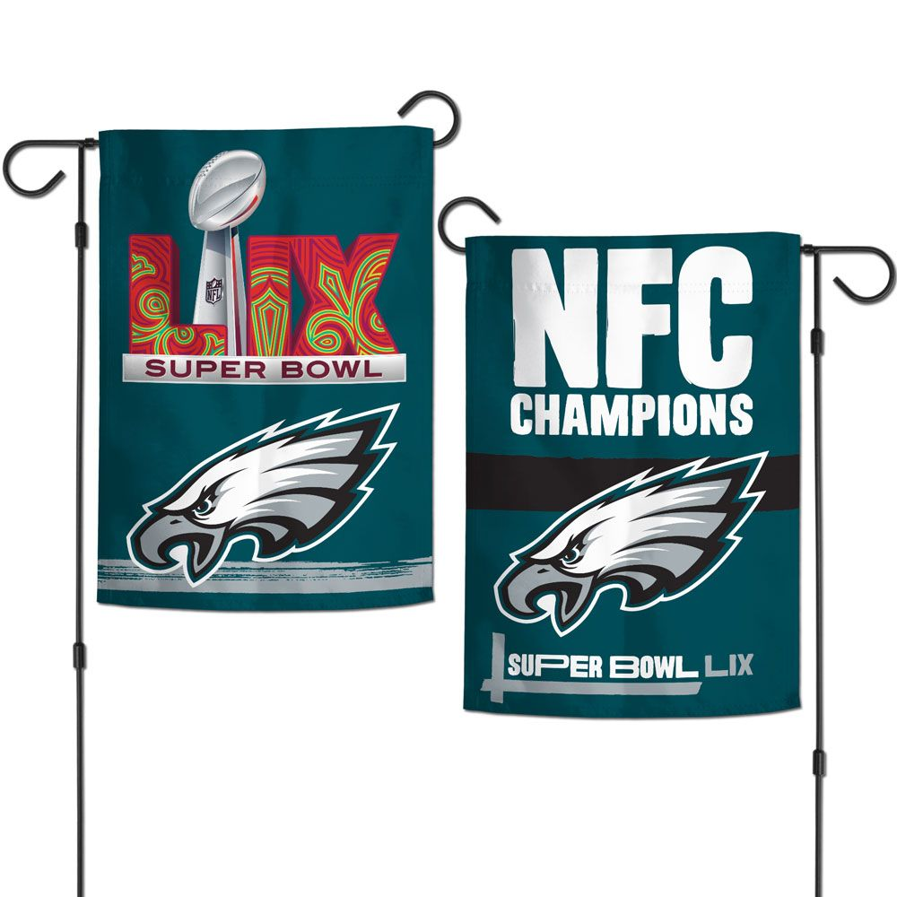 PHILADELPHIA EAGLES 2024 NFC CONFERENCE CHAMPIONS 2-SIDED 12.5" X18" GARDEN FLAG