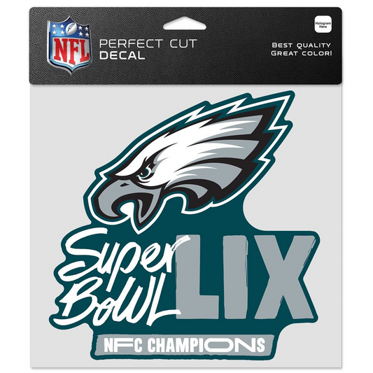 PHILADELPHIA EAGLES 2024 NFC CONFERENCE CHAMPIONS 8"X8" PERFECT CUT DECAL