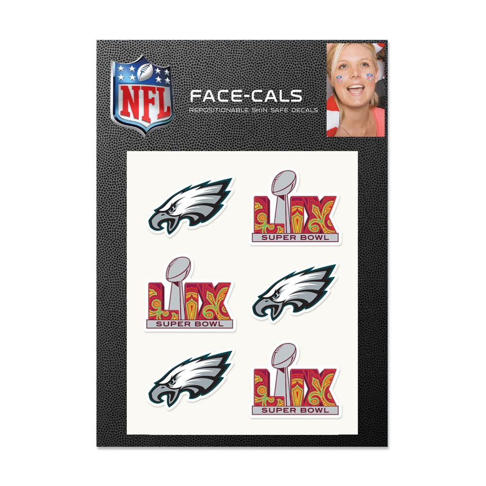 PHILADELPHIA EAGLES 2024 NFC CONFERENCE CHAMPIONS FACE DECALS