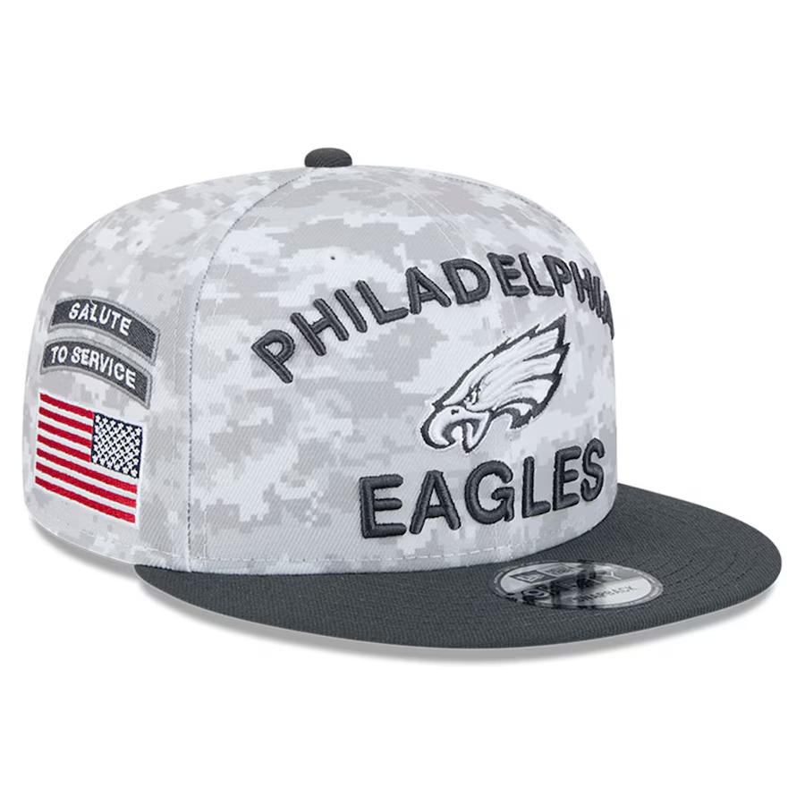 PHILADELPHIA EAGLES 2024 NFL SALUTE TO SERVICE 9FIFTY SNAPBACK HAT