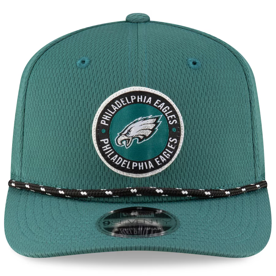 PHILADELPHIA EAGLES 2024 NFL SIDELINE 9SEVENTY STRETCH SNAPBACK HAT - GREEN