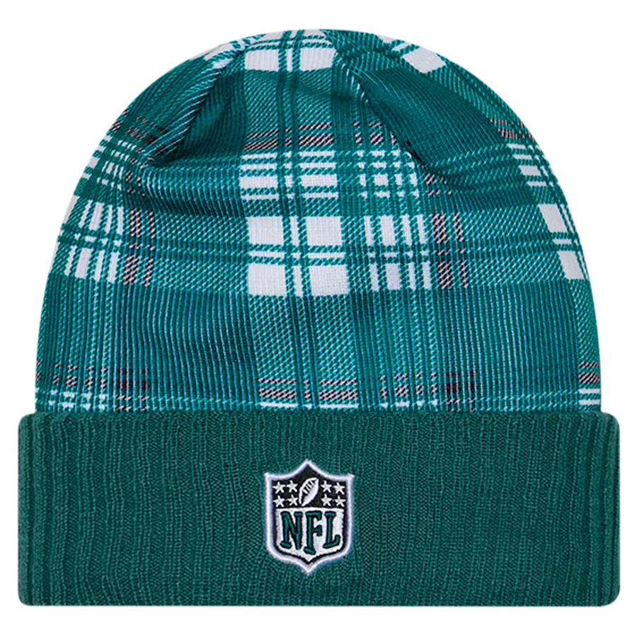 PHILADELPHIA EAGLES 2024 NFL SIDELINE STATEMENT CUFFED KNIT BEANIE - GREEN