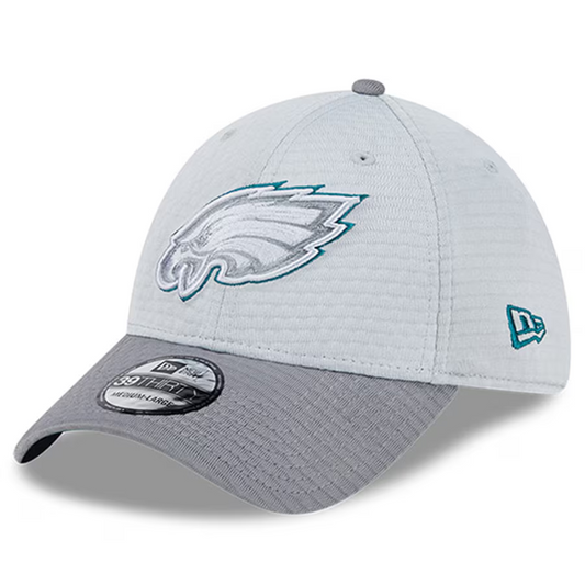 PHILADELPHIA EAGLES 2024 NFL TRAINING CAMP 39THIRTY FLEX FIT HAT - GRAY HEATHER