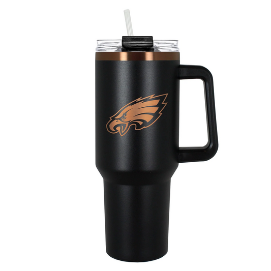 PHILADELPHIA EAGLES 40OZ. COLOSSUS TRAVEL MUG - BLACK/COPPER