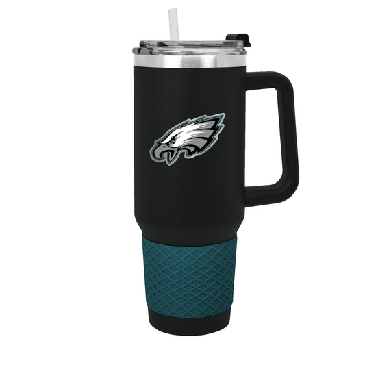 PHILADELPHIA EAGLES 40OZ. COLOSSUS TRAVEL MUG WITH METAL LOGO - BLACK